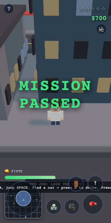 Grand Theft Voxel on mobile